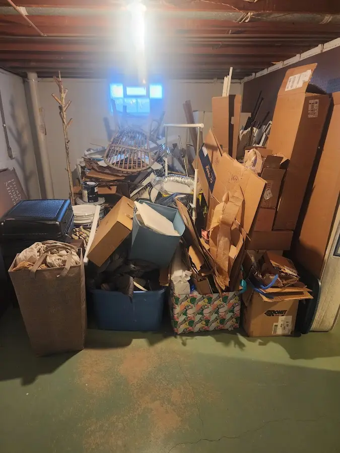 Roll-off dumpster container at job site for Yard Waste Dumpster Rental in Trent Woods